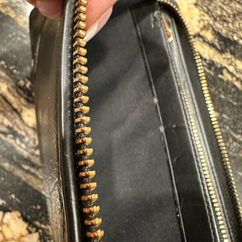 Coach Mercer Black Accordion Long Zip Wallet Amazing Condition - Picture 13 of 14